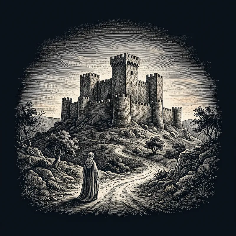 Ai eu, coitada, como vivo en gran cuidado by Afonso X, wood-engraving cover