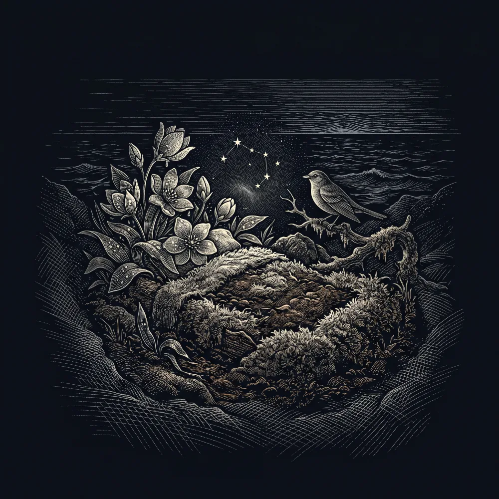 Voy a dormir by Alfonsina Storni, wood-engraving cover