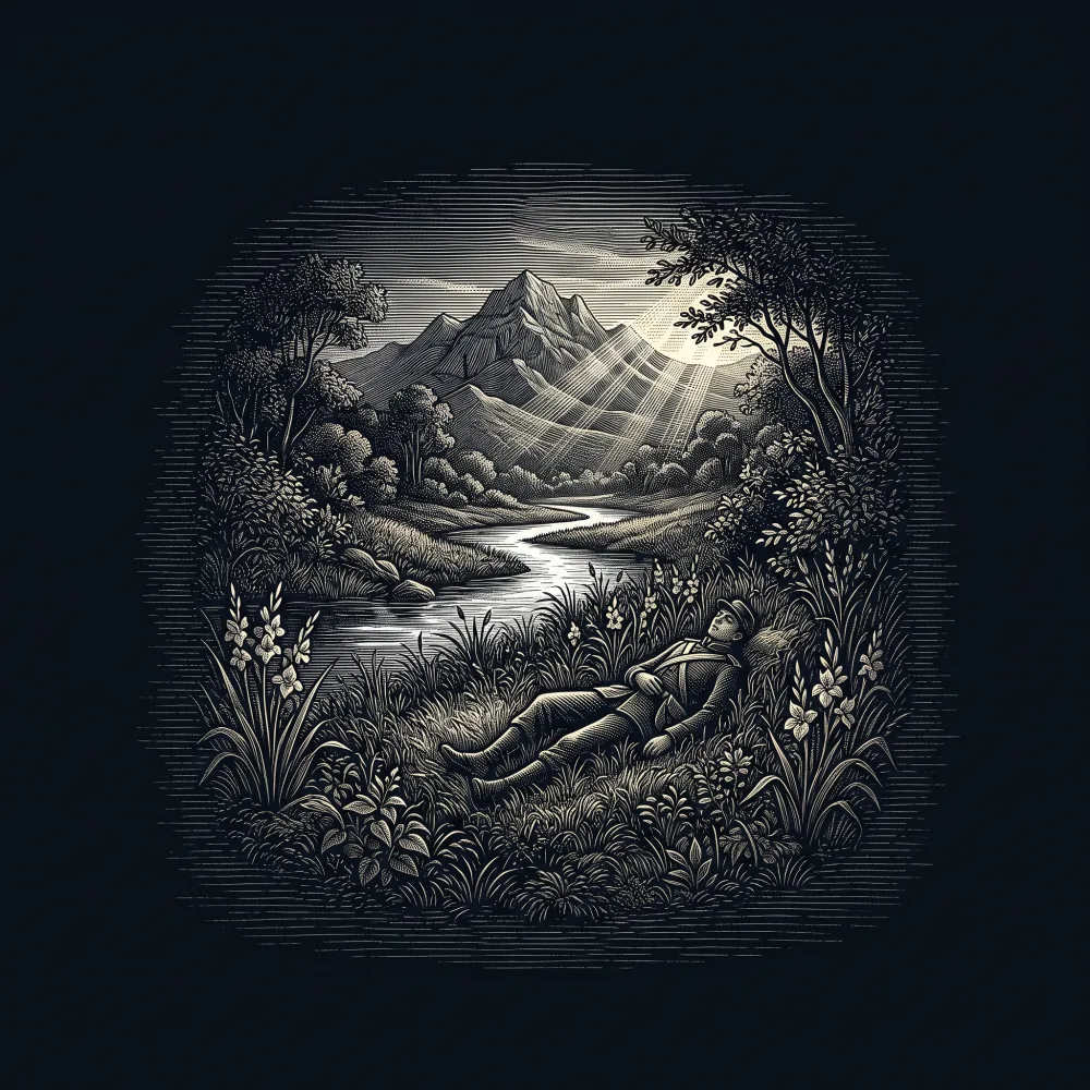 Le Dormeur Du Val by Arthur Rimbaud, wood-engraving cover