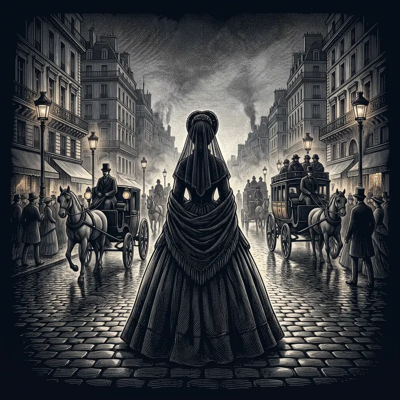 A Une Passante by Charles Baudelaire, wood-engraving cover
