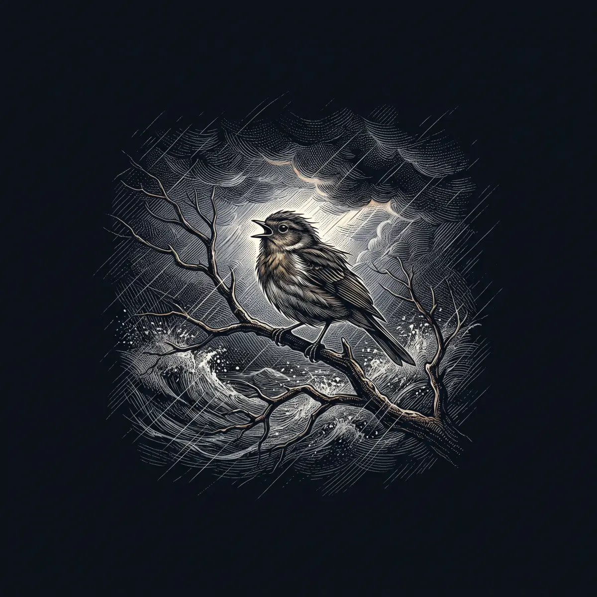 "Hope" is the thing with feathers by Emily Dickinson, wood-engraving cover