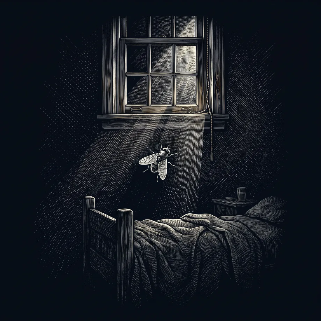 Dying. by Emily Elizabeth Dickinson, wood-engraving cover