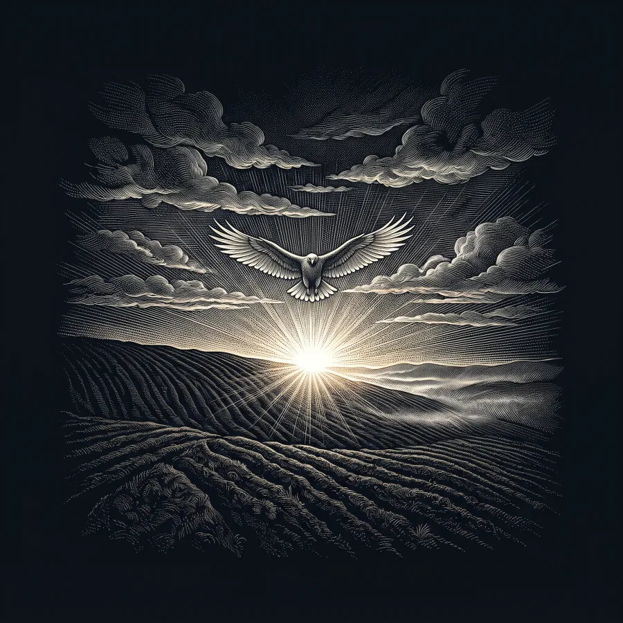 God's Grandeur by Gerard Manley Hopkins, wood-engraving cover