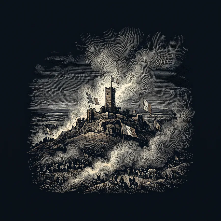 San Martino by Giosuè Carducci, wood-engraving cover