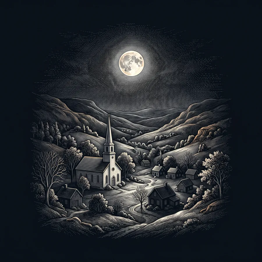 Birds of Passage (Collection)/Daylight and Moonlight by Henry Wadsworth Longfellow, wood-engraving cover