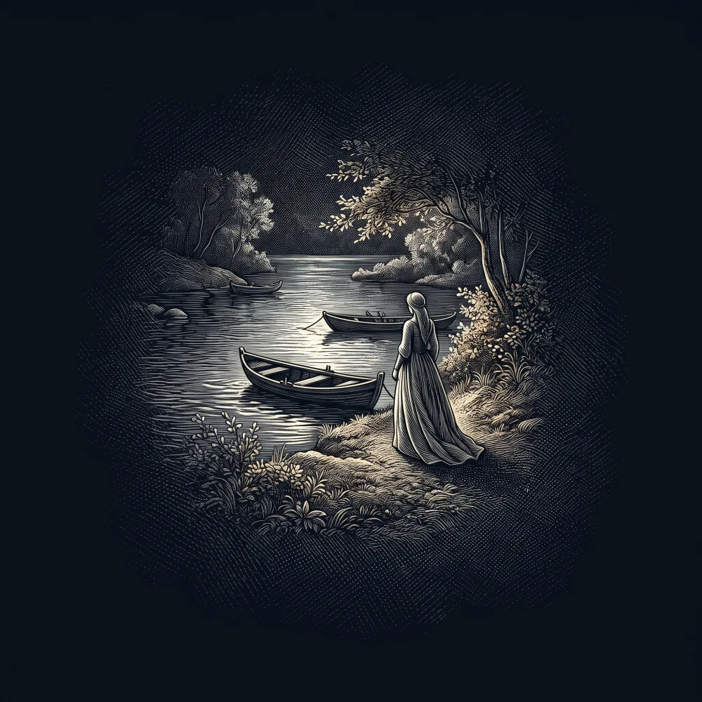 Pela ribeira do río by João Zorro, wood-engraving cover