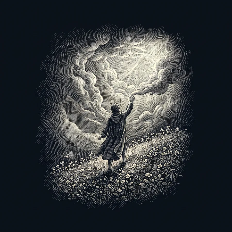 Ganymed by Johann Wolfgang von Goethe, wood-engraving cover