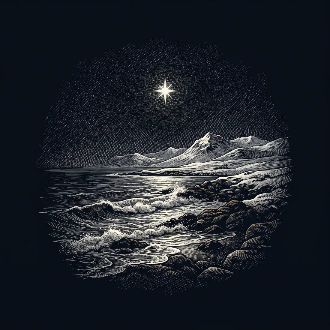 Bright Star, Would I Were Steadfast As Thou Art by John Keats, wood-engraving cover