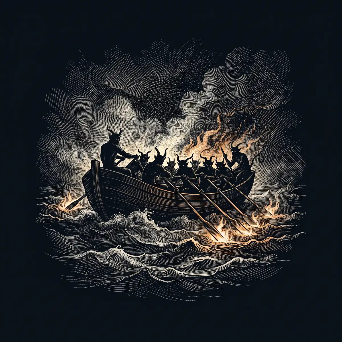 Coro De Demonios by José de Espronceda, wood-engraving cover