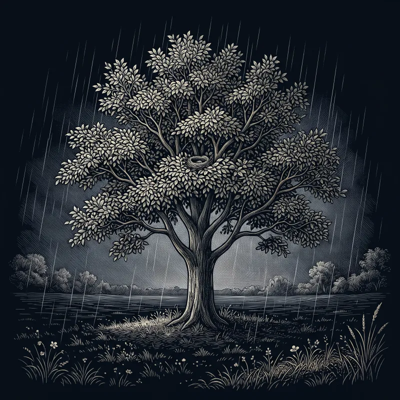 Trees by Joyce Kilmer, wood-engraving cover