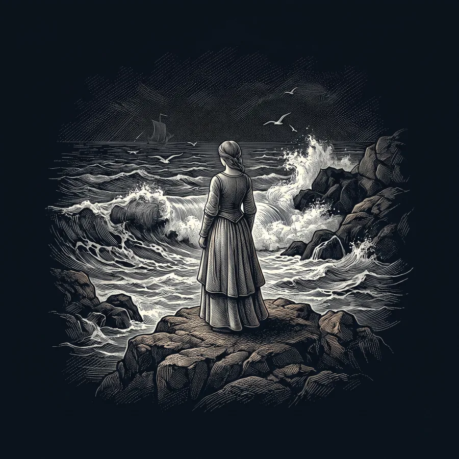 Ai ondas que eu vin veer by Martim Codax, wood-engraving cover