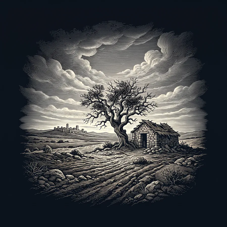 Castilla by Miguel de Unamuno, wood-engraving cover