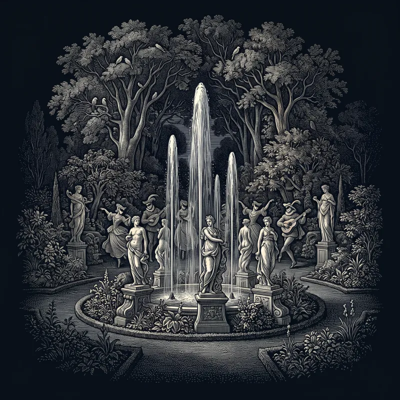 Clair De Lune by Paul Verlaine, wood-engraving cover