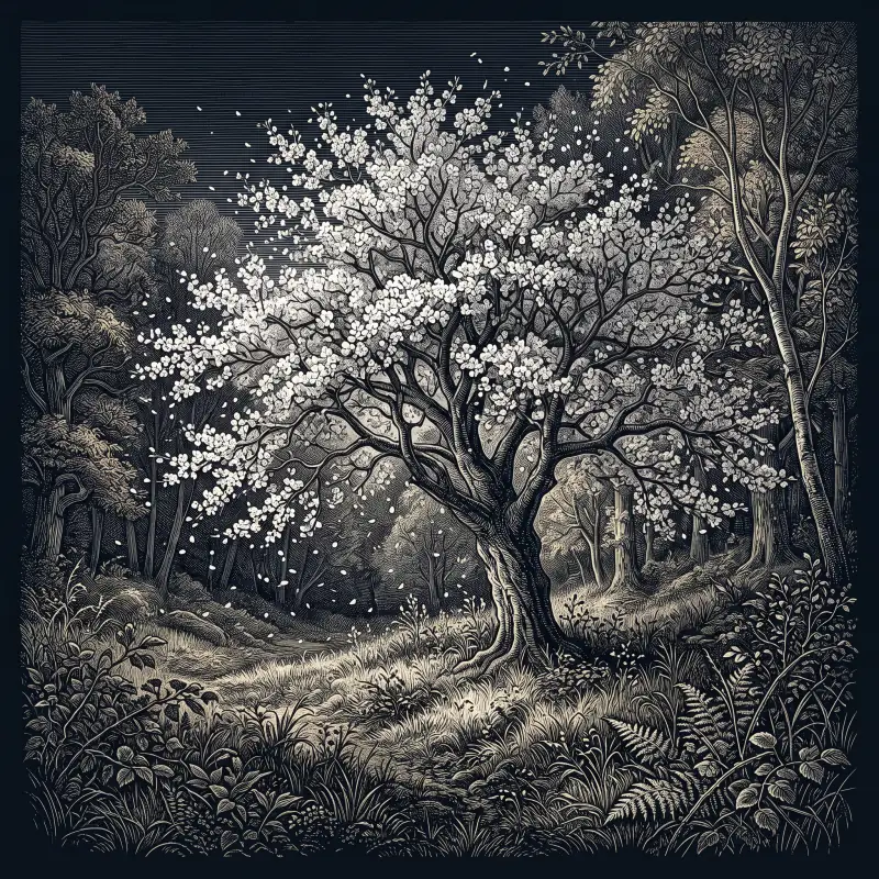 II by A. E. Housman, wood-engraving cover