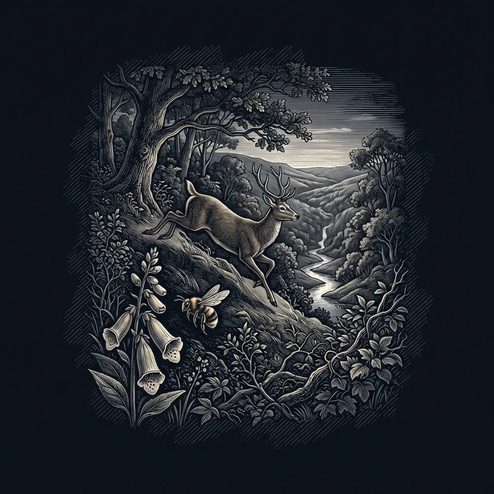 VII. by John Keats, wood-engraving cover