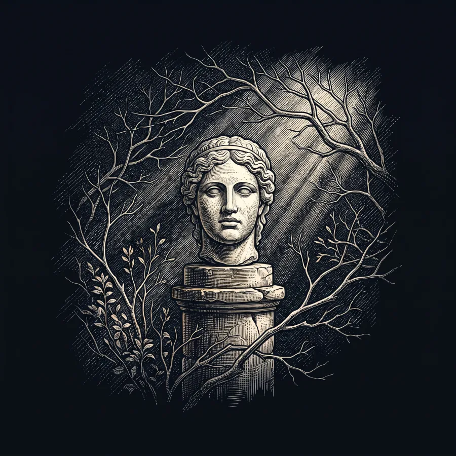 Früher Apollo by Rainer Maria Rilke, wood-engraving cover