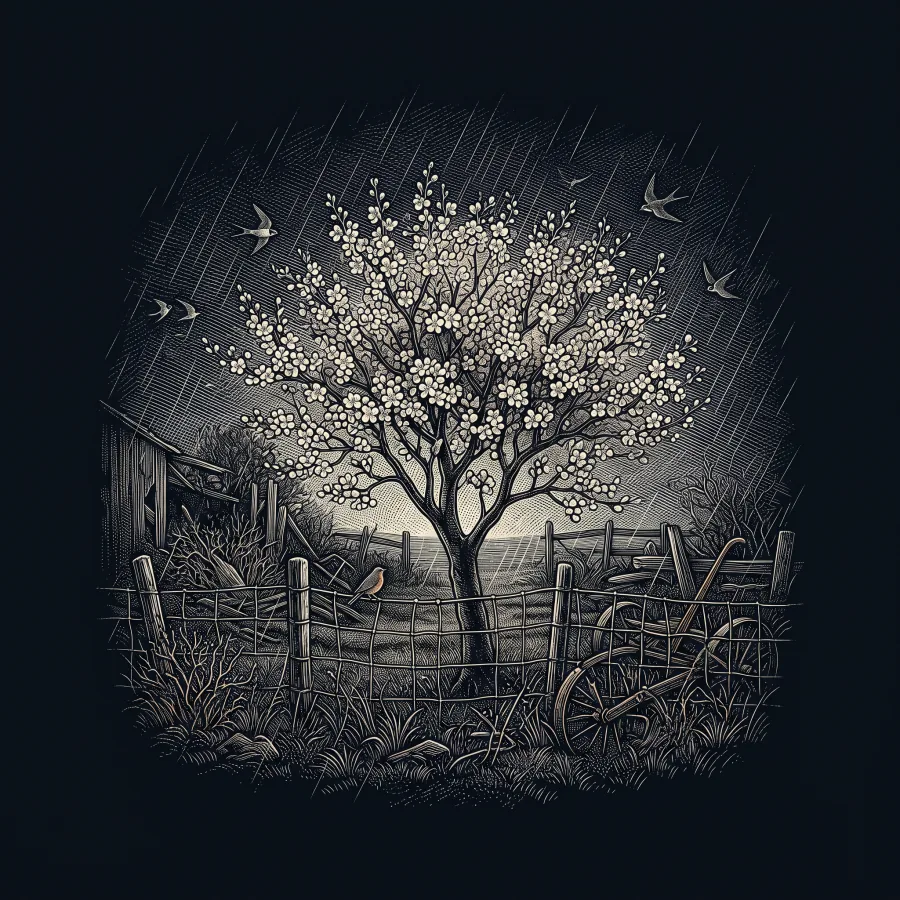 There Will Come Soft Rains by Sara Teasdale, wood-engraving cover