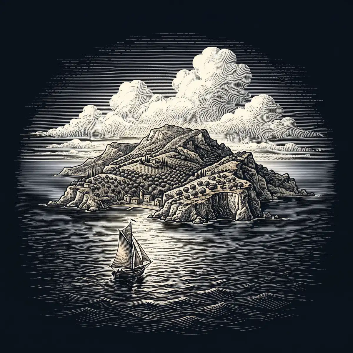 A Zacinto by Ugo Foscolo, wood-engraving cover