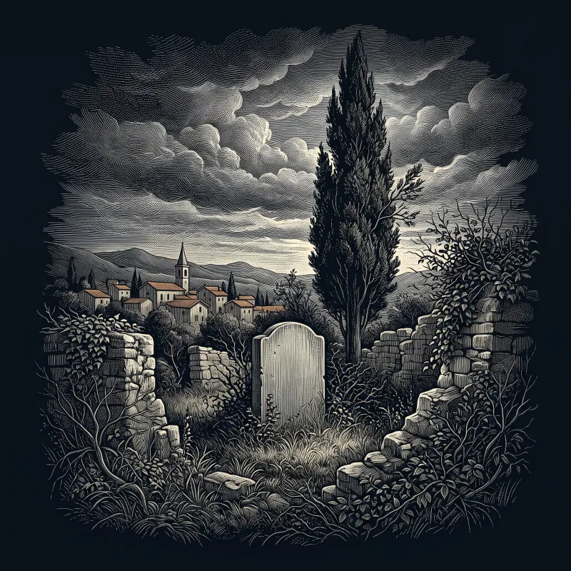 In morte del fratello Giovanni by Ugo Foscolo, wood-engraving cover