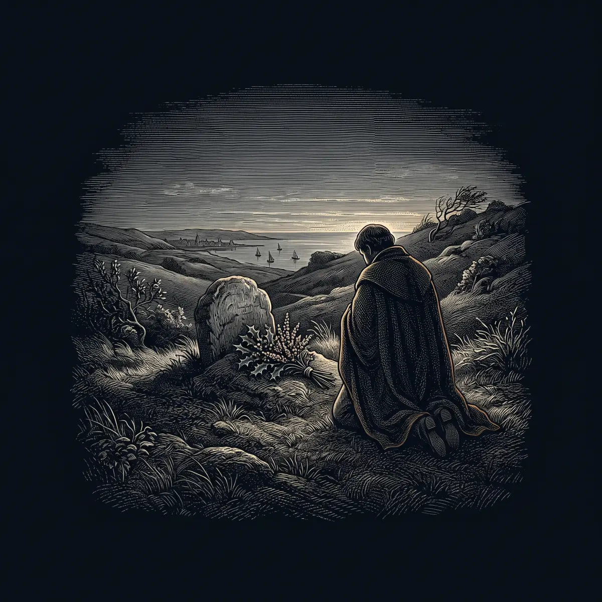 Xiv by Victor Hugo, wood-engraving cover
