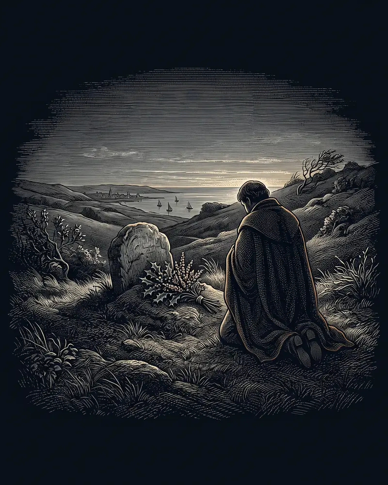 XIV (Demain, dès l’aube), Victor Hugo: wood-engraving plate