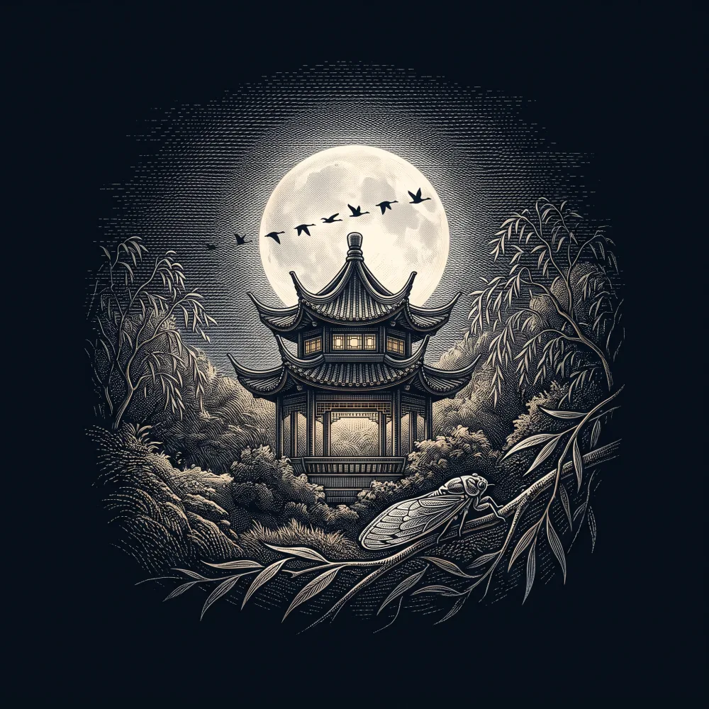 法曲獻仙音（蟬碧句花，雁紅） by 丁宥, wood-engraving cover