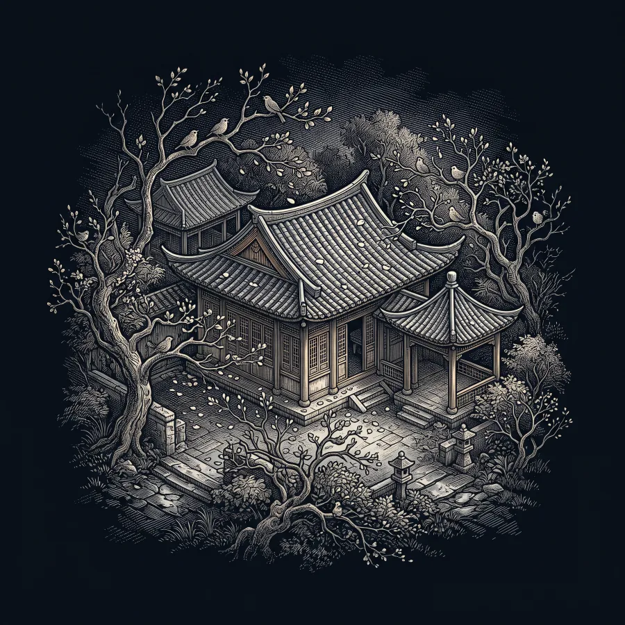 春曉 by 孟浩然, wood-engraving cover