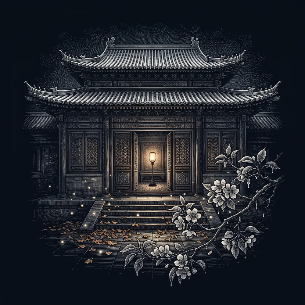 長恨歌 by 白居易, wood-engraving cover