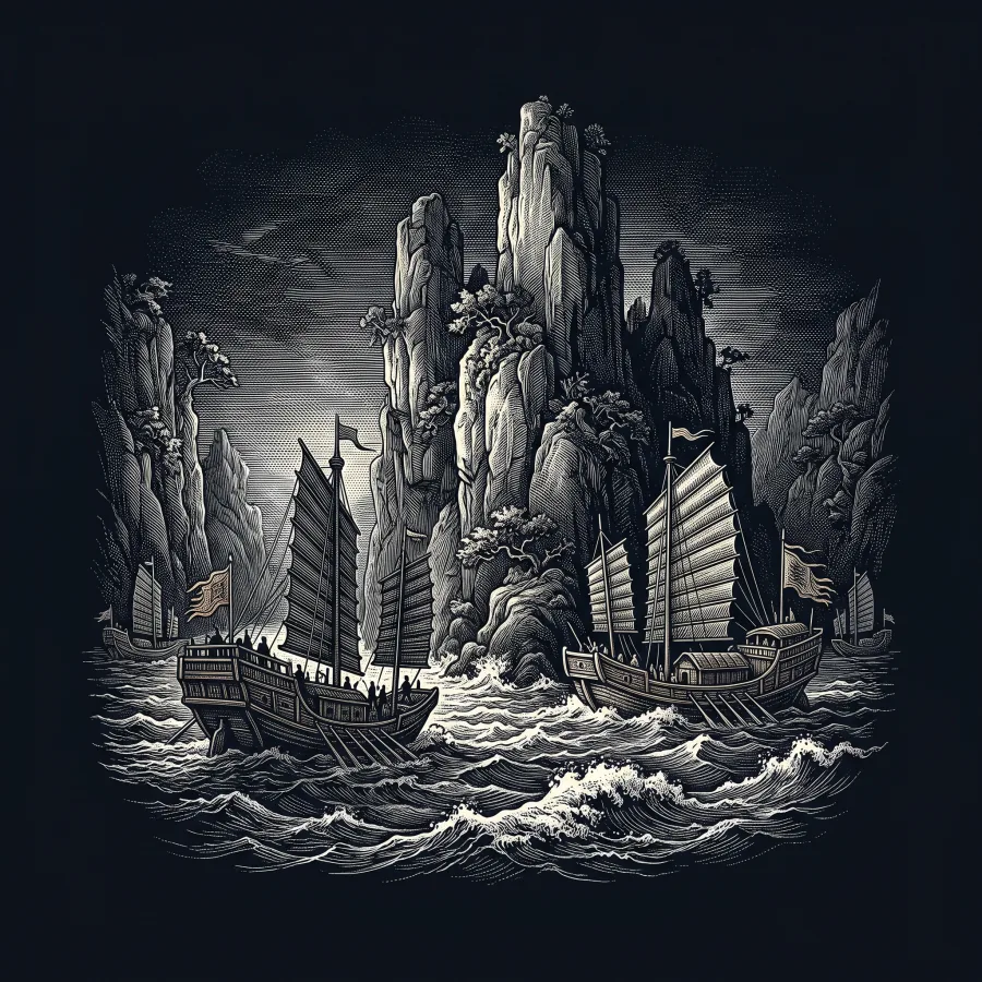 念奴嬌·赤壁懷古 by 蘇軾, wood-engraving cover